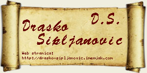 Draško Sipljanović vizit kartica